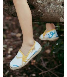 Zapatillas infantiles REA unisex de algodón orgánico naranja