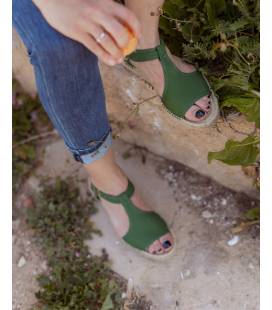 Espadrille Platform Sandals Luna Khaki